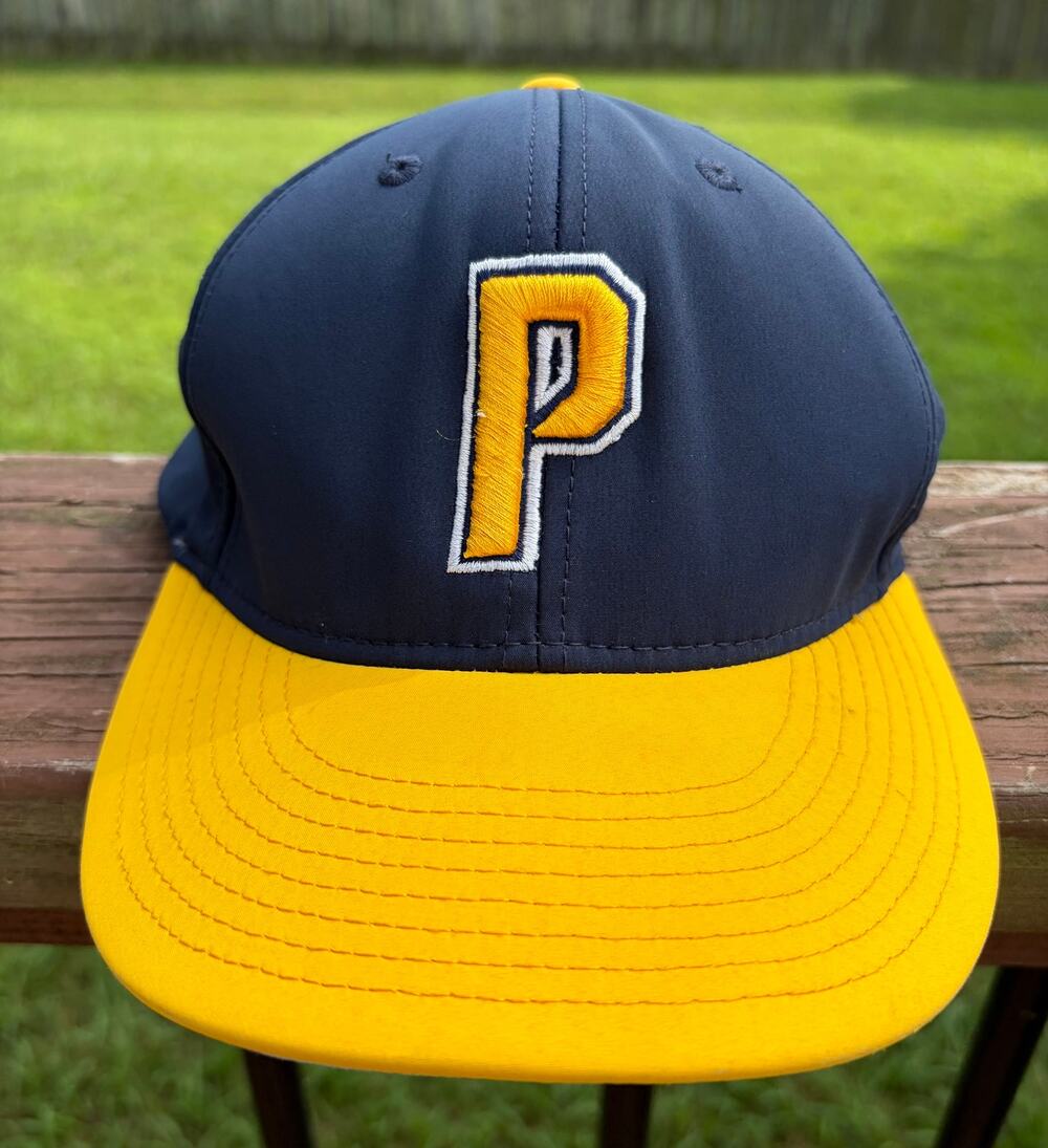 Ultra Soft Breathable P Logo Navy/Yellow Baseball Cap Size L - XL